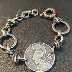 Silver Coin Bracelet